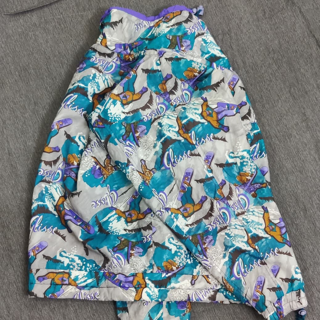 VTG 90s Ski Jacket | Austrian Sportmode PZ Zinke | Colorful Snowboard Print | Made in Austria | Retro Winter Jacket