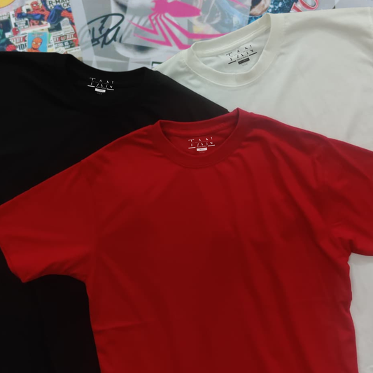 Pack of 4 Unisex Cotton Crew Neck T-Shirt | Minimal Basic Tee