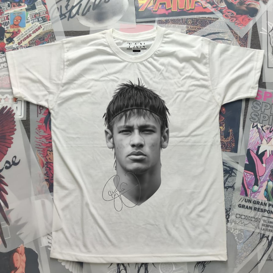 Leo Messi / CR7 / Neymar Big Face VTG Cotton Graphic Tee – Streetwear Shirt