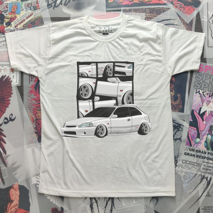 Honda Civic Graphic T-Shirt | JDM Car Lover Tee | Streetwear Auto Racing Shirt | Unisex Cotton Tee